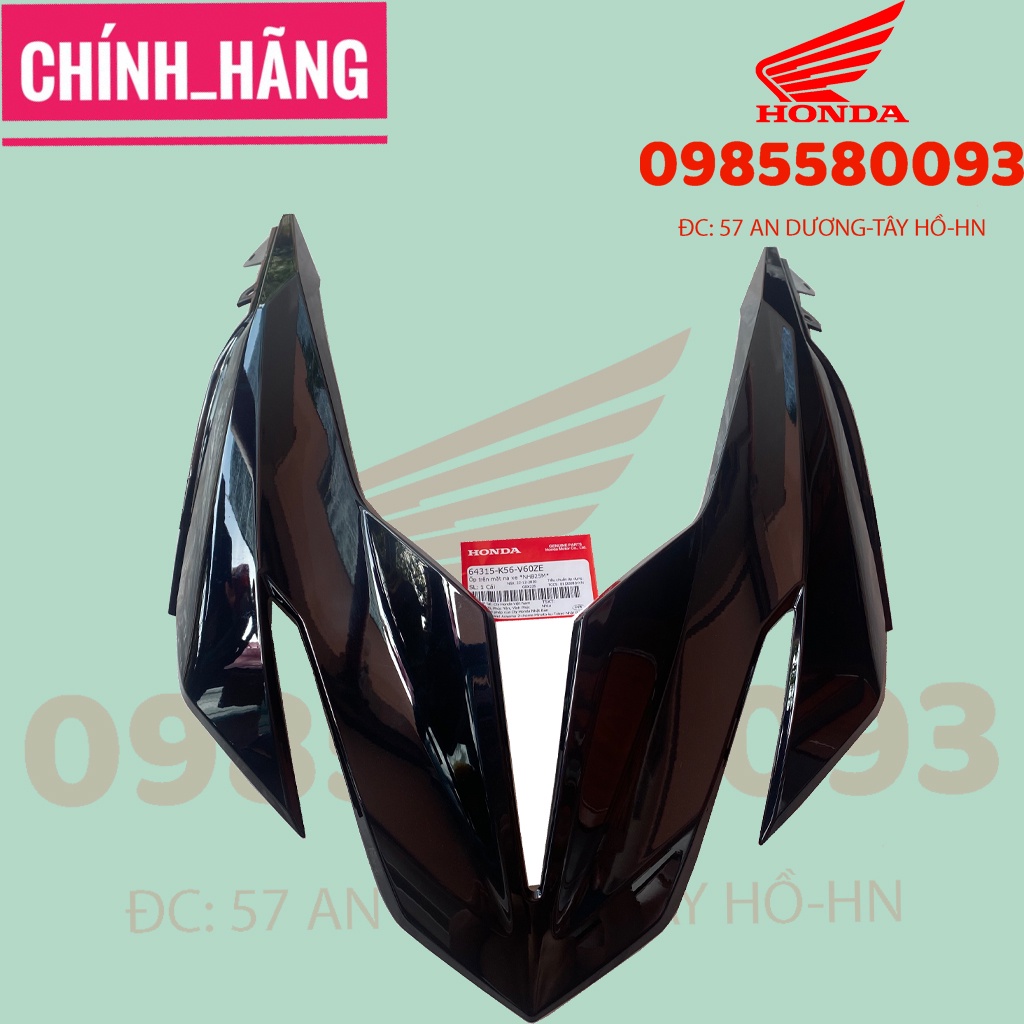 Mặt nạ nhựa xe winner x màu đen bóng chính hãng