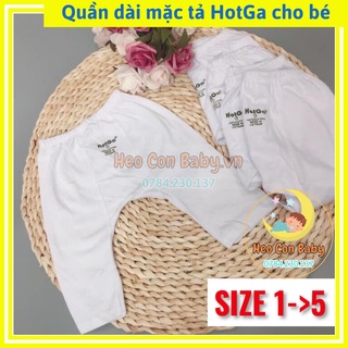 Quần dài sơ sinh trắng Hotga / Quần dài mặc tả cho bé
