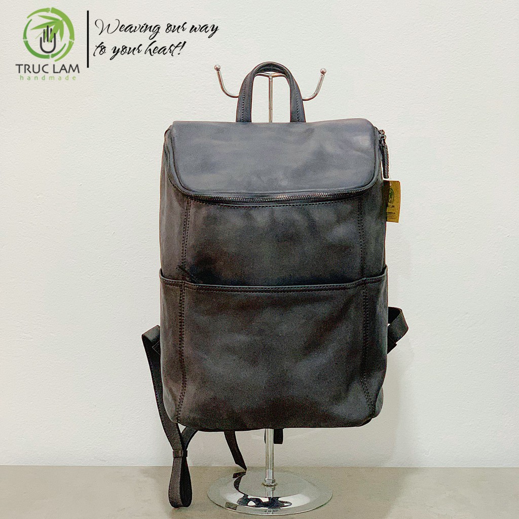 Balo Dáng Hộp Thời Trang Nam Da Bò Thật Cao Cấp Nhiều Ngăn Tiện Lợi – Trúc Lâm Handmade