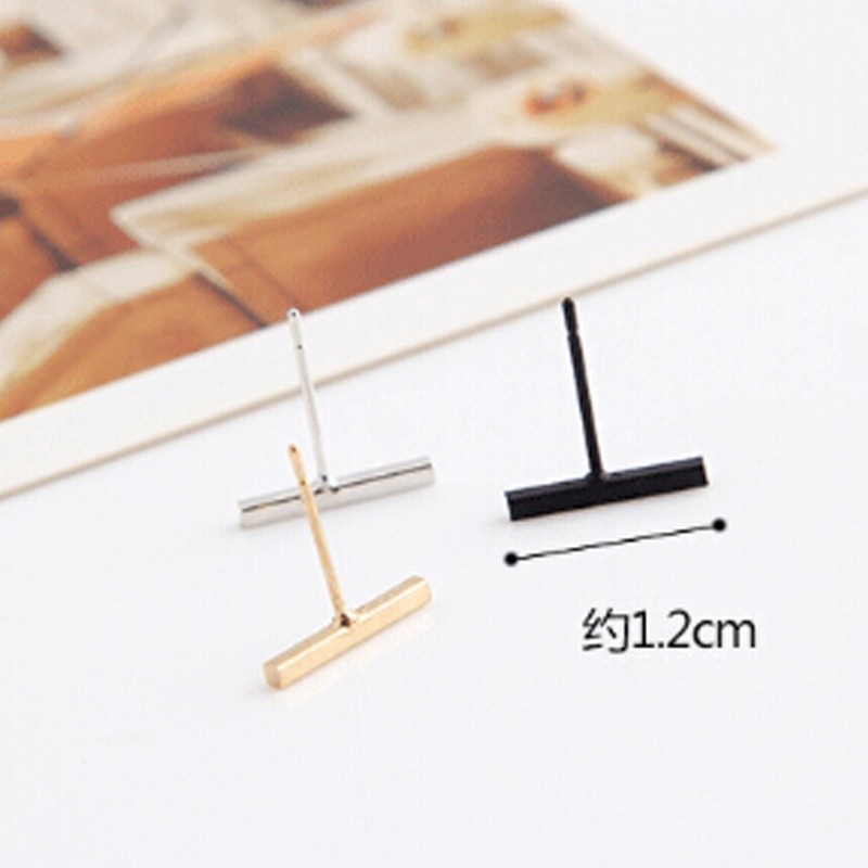 Đôi Khuyên Tai Hình Chữ T Thời Trang Cho Nữ