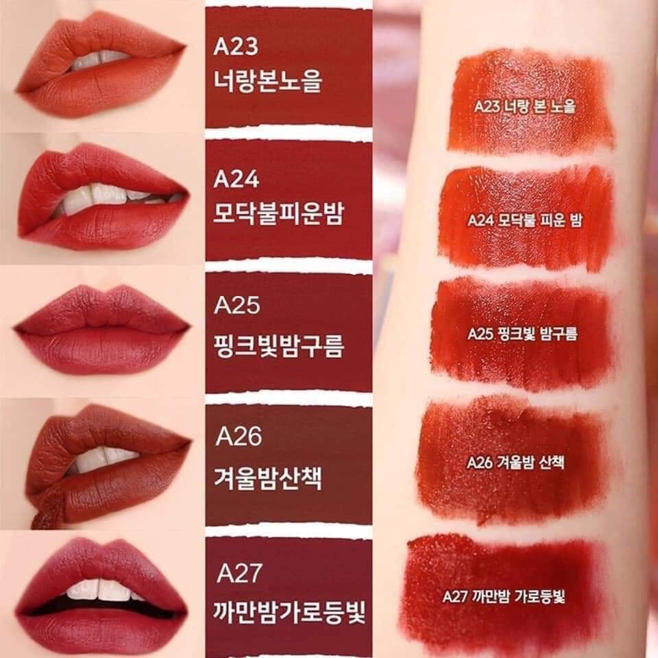 [A1-A32] Son Kem Lì Black Rouge Air Fit Velvet Tint