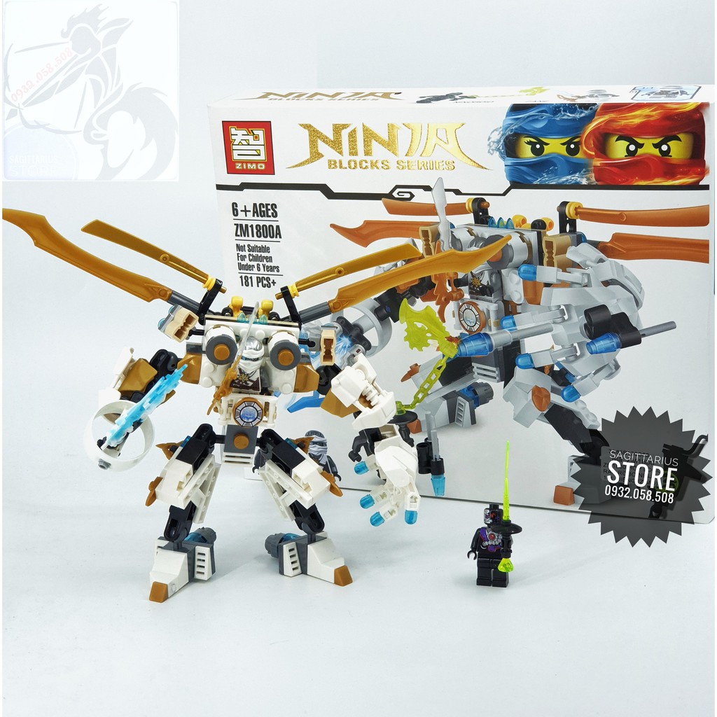 Lego Zimo Lắp Ráp Robo Ninja - ZM1800A ( Trắng - 181 Mảnh )