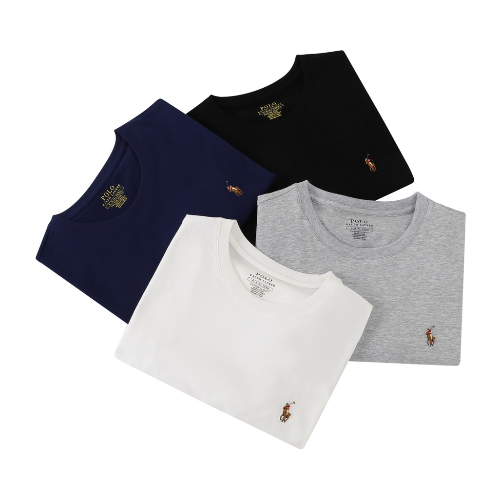 Áo polo Cotton Tay Ngắn Dáng Ôm In Hình Ralph Lauren Thời Trang Cho Nam Giới
