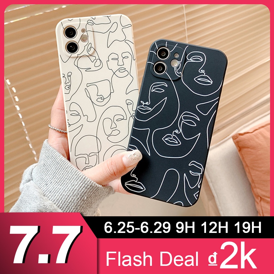 🔥3k🔥  ⚡Add on Deal ⚡Ốp điện Thoại Tpu Mềm Chống Trầy In Hình Mặt Người Trừu Tượng Cho Iphone 12 11 Pro Max X Xs Max Xr 8 7 | BigBuy360 - bigbuy360.vn