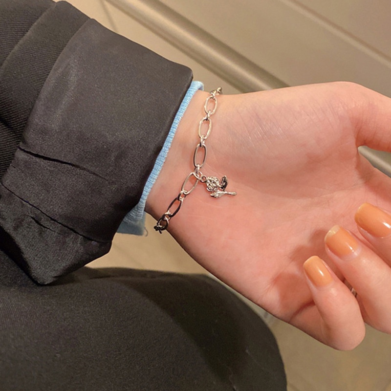 Vòng Tay Hoa Hồng 19A1600 Đơn Giản Phong Cách Thời Trang Hàn Quốc