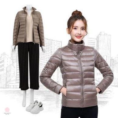 Áo phao cho người béo  ☑️ áo khoác nữ siêu nhẹ không mũ