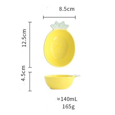 Bát sứ ăn dặm quả dứa (trái thơm) 250 ml