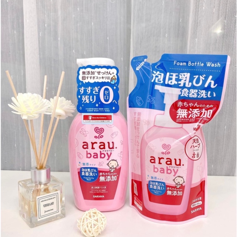 NƯỚC RỬA BÌNH ARAU NHẬT CHAI 500ML/TÚI 450ML