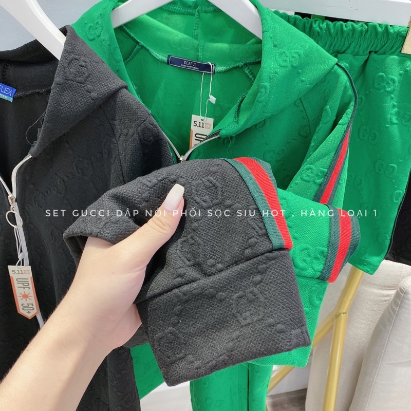 [ 𝐅𝐑𝐄𝐄 𝐒𝐇𝐈𝐏 ]SÉT GU..CCI SIÊU ĐẸP  CHẤT LIỆU XỐP DẬP NỔI ĐANG CHẠY LẮM Ạ . MẶC LÊN ĐỨNG FORM LẮM A