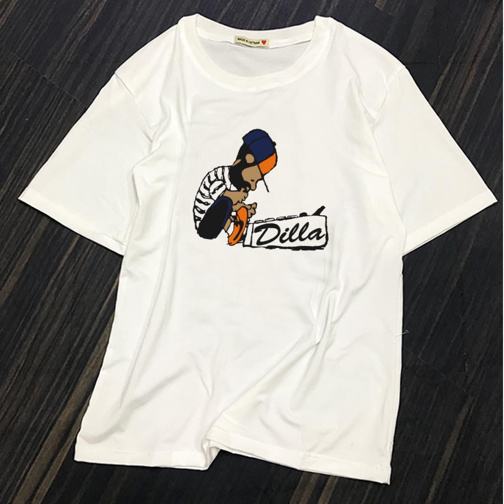 ÁO THUN TAY LỠ THỜI TRANG Normal White dilla PHONG CÁCH HÀN QUỐC AOMI