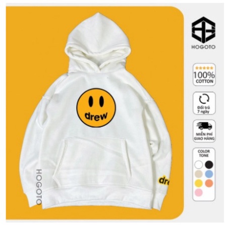 áo nỉ Hoodie Drew house mặt cười Hogoto shop , áo nỉ bông hoodie unisex nam nữ | BigBuy360 - bigbuy360.vn