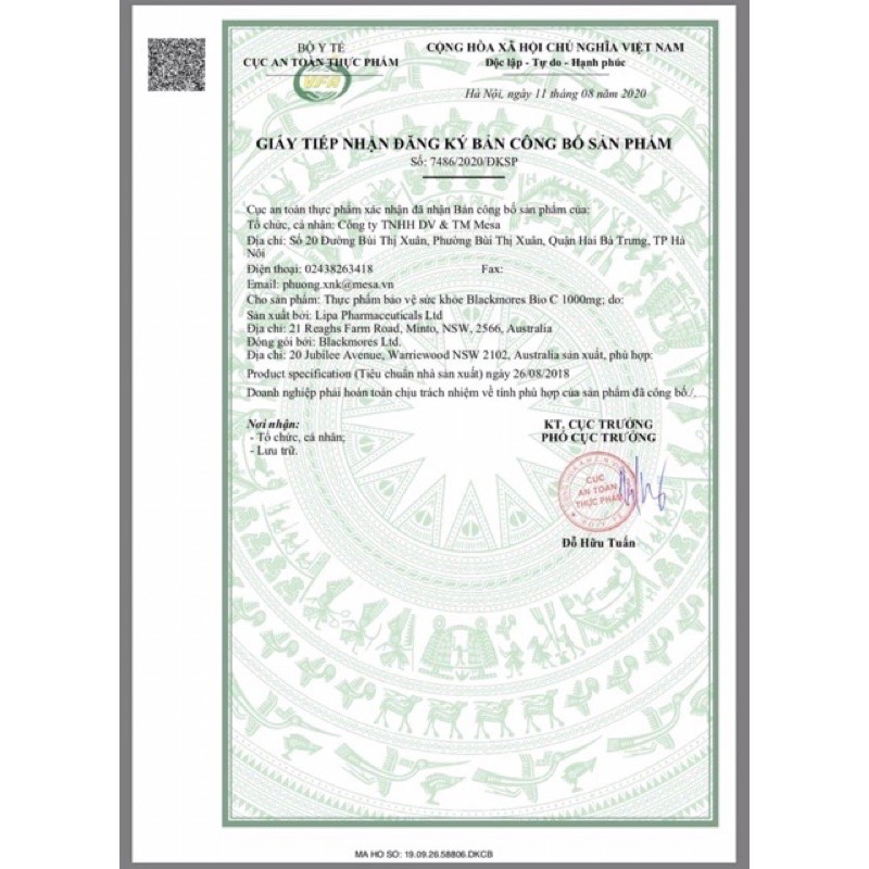 (Mẫu mới) Vitamin C Bio C Blackmores 1000mg 62 viên- 125 viên- 150 viên Úc