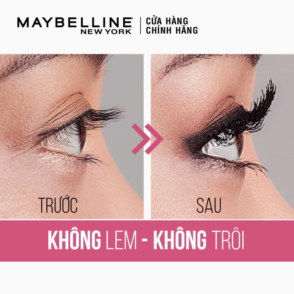 Hàng USA- Mascara Dài Mi và Cong Mi Maybelline New York Hyper Curl Waterproof Chuốt Mi Đen 9.2ml