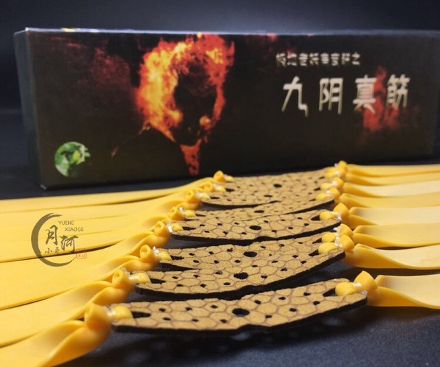 Dây thun cao su Cực Địa vàng đã được buộc sẵn da sử dụng cho ná cao su độ dày 0.75mm