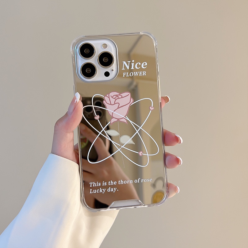 Ốp Điện Thoại Mặt Gương Chống Sốc Cho iPhone6 / 7 / 8Plus XsMax XR 11 / 14 pro 13Pro Max