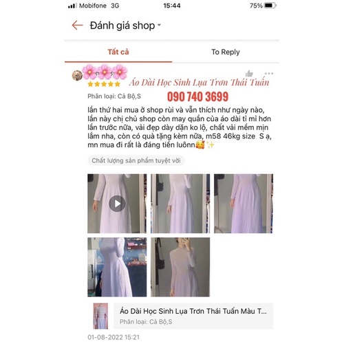 Áo Dài Học Sinh Lụa Trơn Thái Tuấn Màu Trắng Xanh Siêu Đẹp Từ Nền Vải Thướt Tha Đến Form Áo, Quần