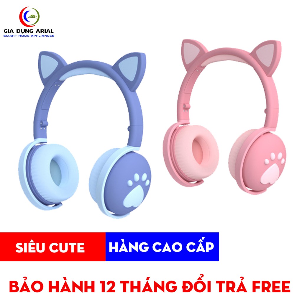 Tai Nghe Bluetooth Tai Mèo TNM-03 Tai Nghe Chụp Tai Mèo Cục Kute Bảo Hành Chính Hãng