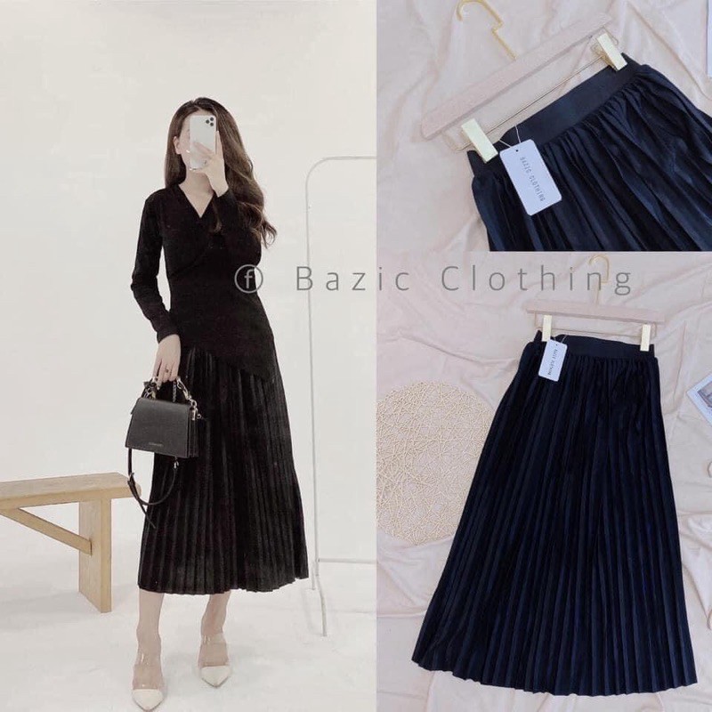 Chân Váy Xếp Ly Dài Thần Thánh Sắn 3 Màu Kèm Video | BigBuy360 - bigbuy360.vn