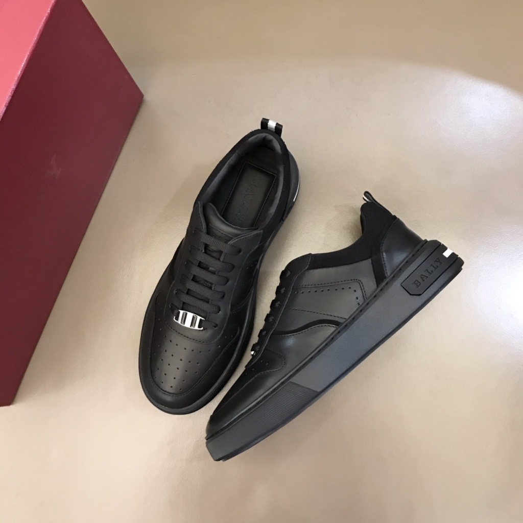 Giày sneakers nam da thật cao cấp Bally thiết kế tối giản, năng động