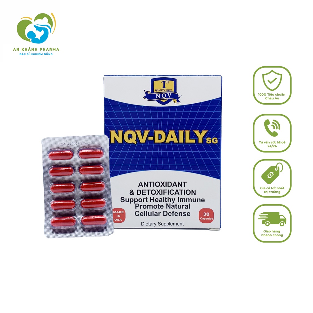 [CHÍNH HÃNG] Thực Phẩm Bổ Sung Tăng Cường Miễn Dịch NQV Daily SG 30v-Cải Thiện Sinh Sản Nam Giới