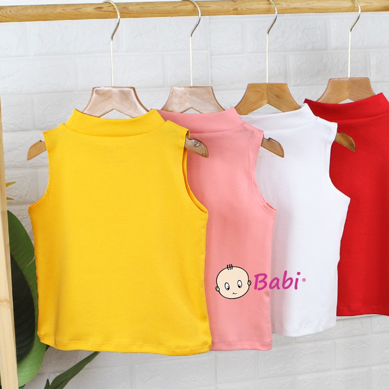 32523 Áo Thun Cổ Lọ Sát Nách Croptop In Chữ Xinh Xắn Cho Bé Gái (2 - 11 tuổi)