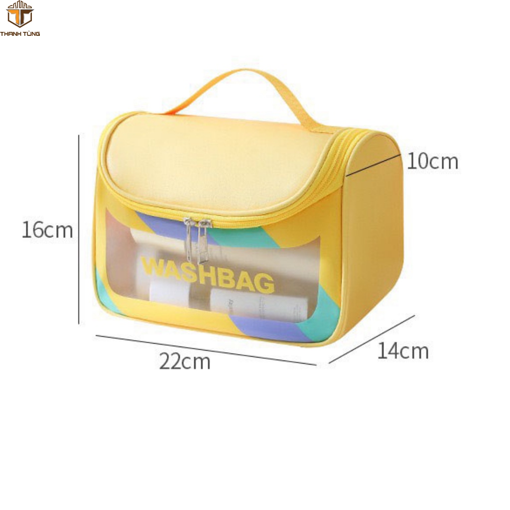 Túi đựng mỹ phẩm du lịch đựng đồ trang điểm cá nhân đồ bơi có quai cao cấp washbag