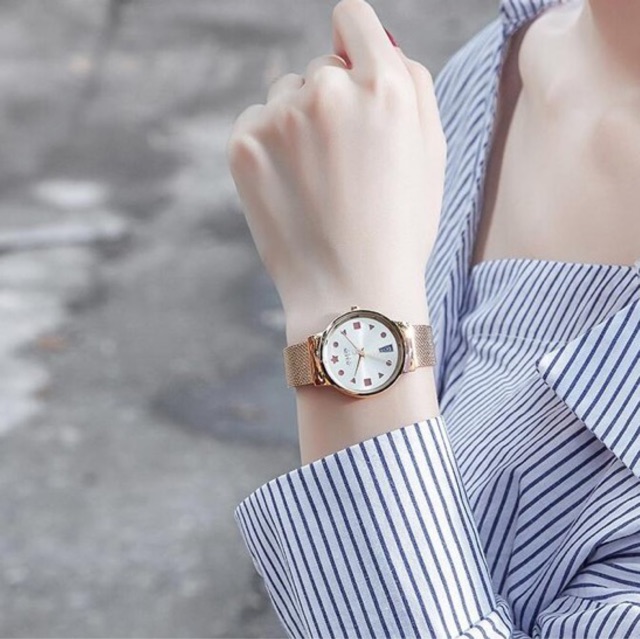 Đồng Hồ Nữ JA-1187B Julius Hàn Quốc Dây Thép (Đồng) Sale Off
