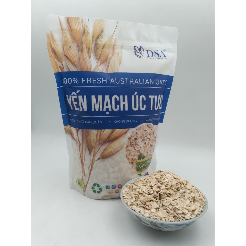 Yến Mạch Úc tươi Cán Dẹt (Cán Mỏng) .Nguyên Chất Nhập Khẩu Úc. Khối lượng 1 kg.