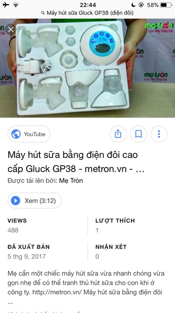 MÁY HÚT SỮA ĐIỆN ĐÔI GLUCK (ĐỨC)