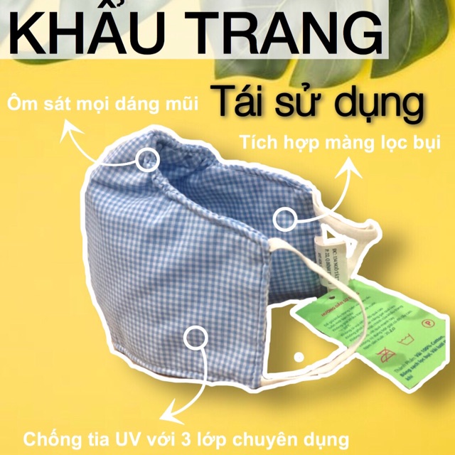 Khẩu Trang Vải Nẹp Mũi