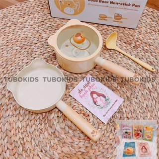 Bộ nồi chảo gấu Coco Bear chế biến ăn dặm cho bé