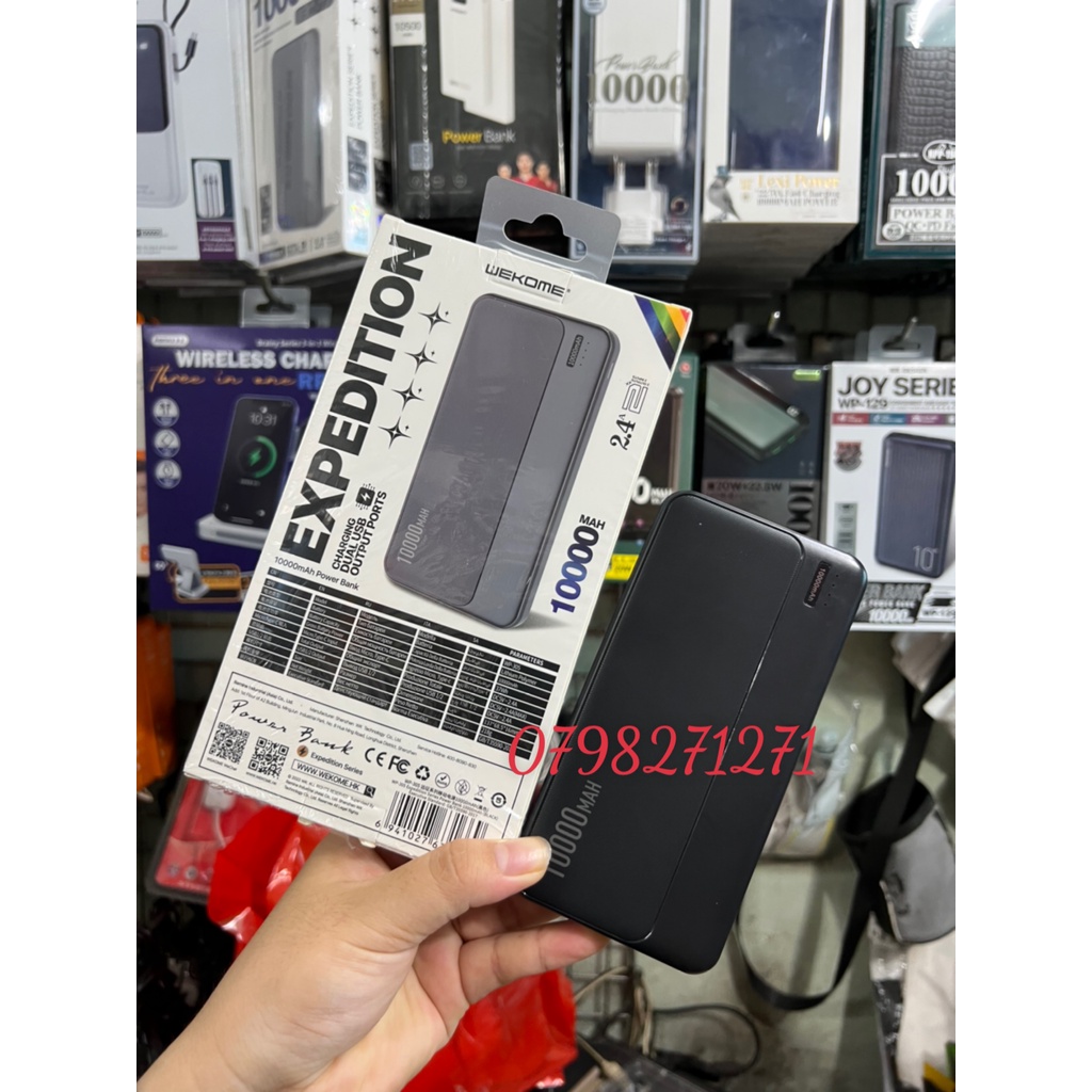 CHÍNH HÃNG  SẠC PIN DỰ PHÒNG TÍCH HỢP MÀN HÌNH LED SẠC NHANH 37W DUNG LƯỢNG 10000 20000 30000 mAH WK 307 / 305 / 317