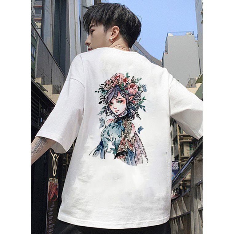 Áo thun unisex form rộng Nhật Bản đẹp độc lạ phong cách cá tính vải dày mịn 2019T2308