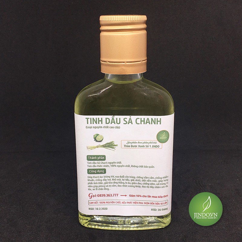 Tinh dầu sả chanh Jindo loại nguyên chất cao cấp (100ml) - VTT231