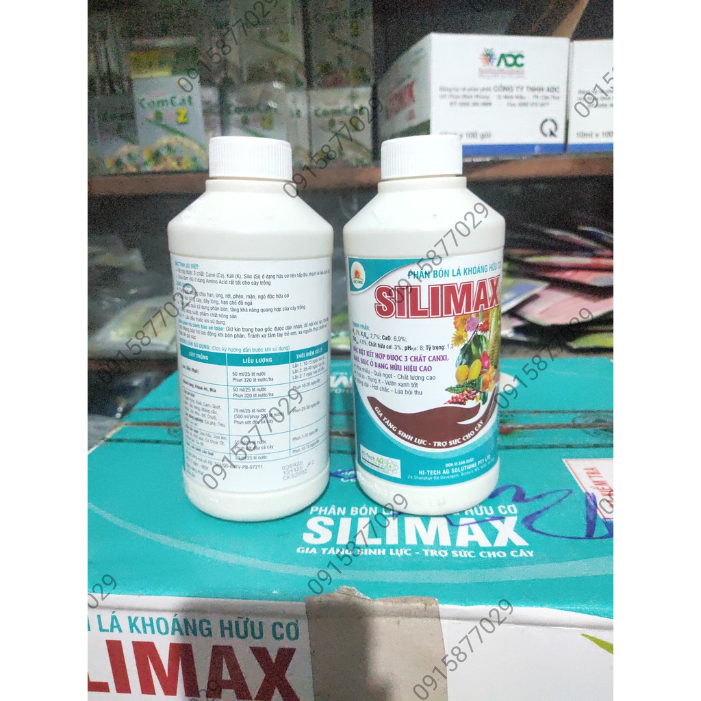 Phân bón lá hữu cơ cao cấp Silimax 500ml – Cứng cây, dày lá, tăng sức chống chịu - Chính hãng Lộc Trời