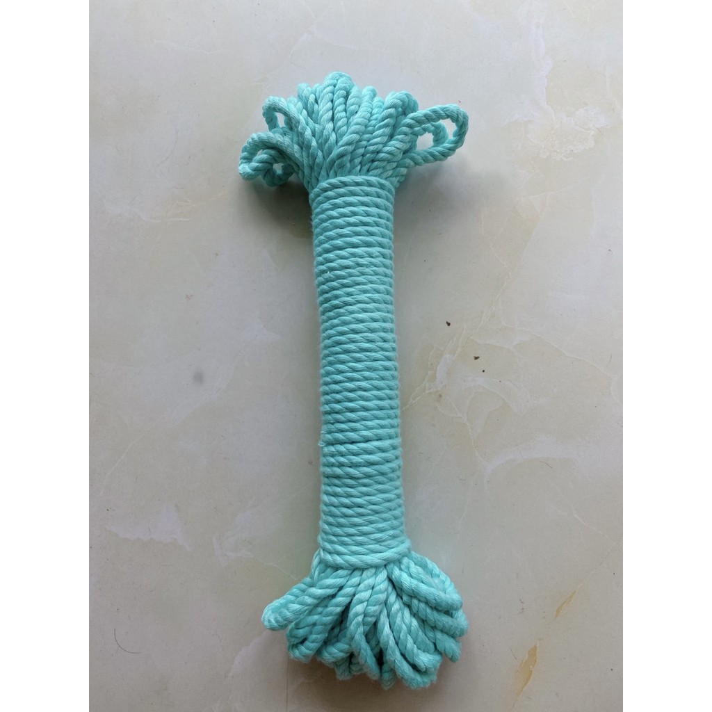 10 mét Dây thừng cotton làm macrame, size 3mm, 5mm, full color, mềm, mịn, mượt, giá tốt