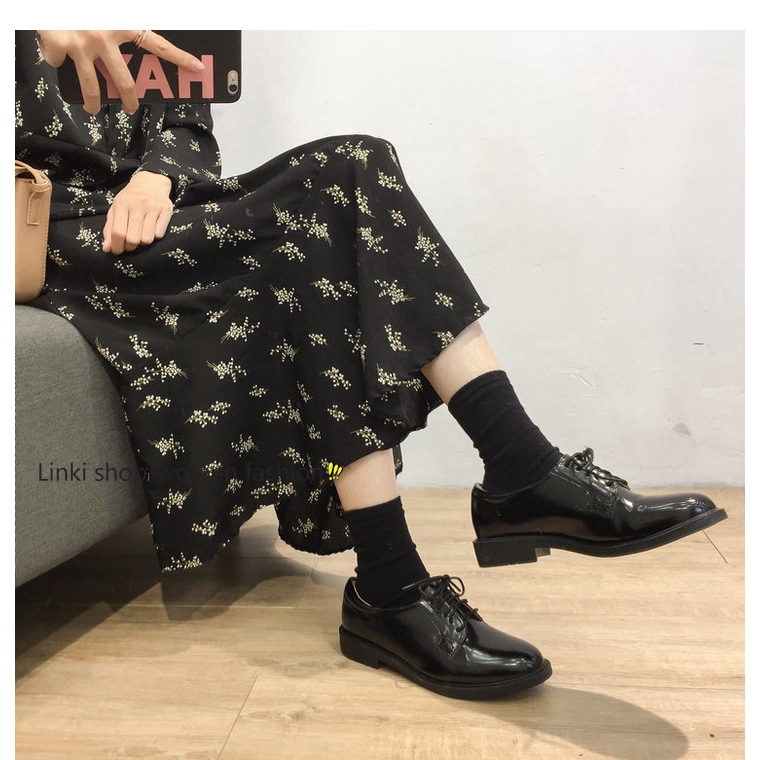 Hàng Có Sẵn⊙ Đầm chiffon Mềm Tay Dài Họa Tiết Hoa Cá Tính Cho Nữ