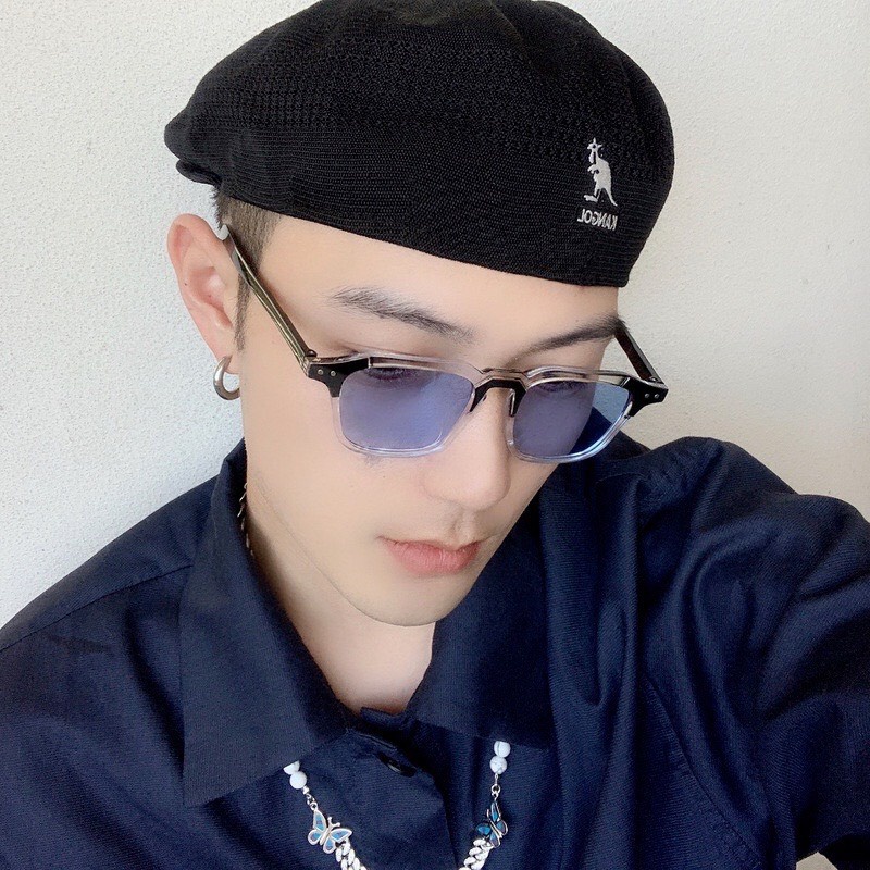 Mắt Kính Mát Unisex Thời Trang Hàn Quốc Phong Cách Retro Chống Tia UV