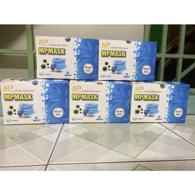Khẩu Trang Y Tế 4 lớp, KF94 Minh Phương MP Mask- 3 màu trắng, xanh, xám