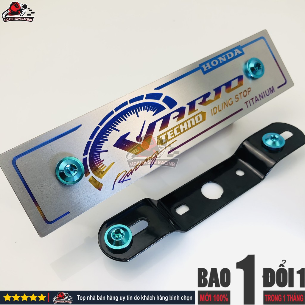 Bảng tên VARIO titan chính hãng tặng pát gắn và ốc titan gr5 xanh lục bảo  Hoành Sơn Racing