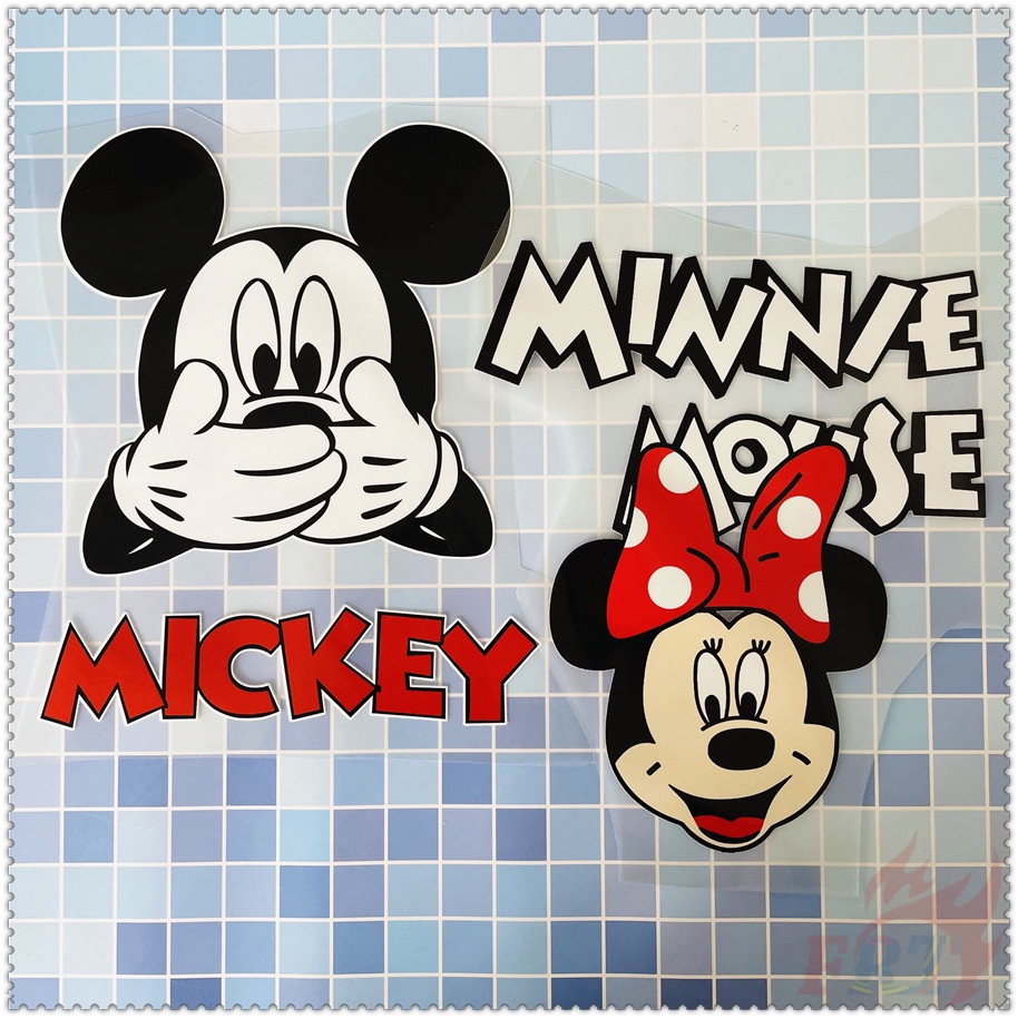 1 miếng dán vinyl in nhiệt hình Mickey/Minnie DIY