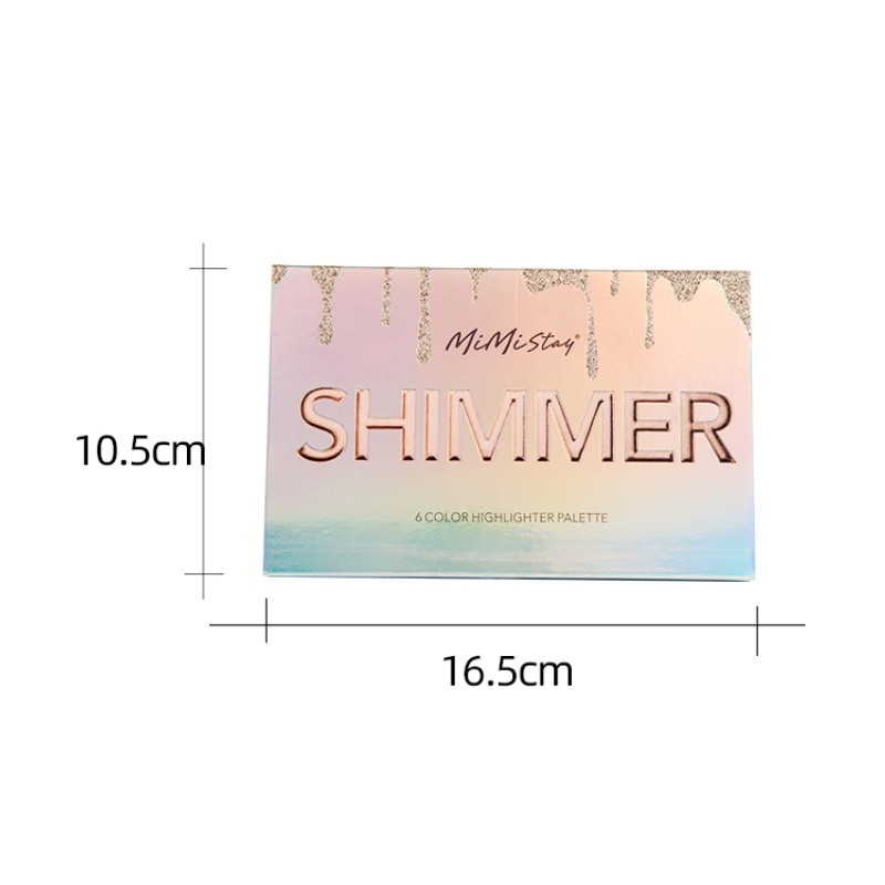 (Hàng Mới Về) Bảng Phấn Bắt Sáng Che Khuyết Điểm 6 Màu Nhũ Lấp Lánh | BigBuy360 - bigbuy360.vn