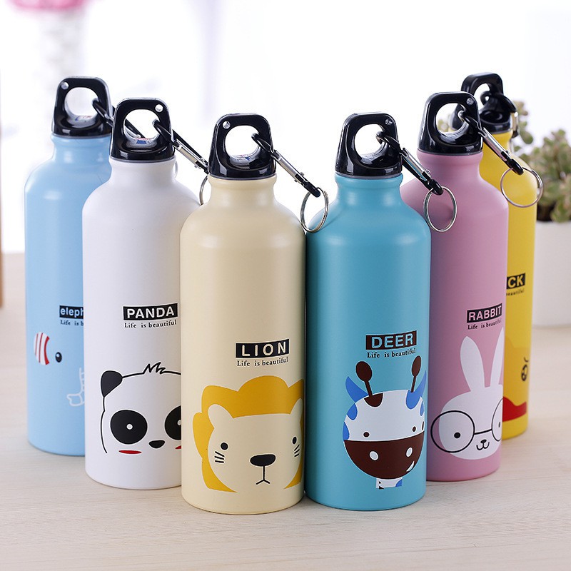 Bình Nước - Bình Giữ Nhiệt Thể Thao 500ml Họa Tiết Hoạt Hình, Đi Học, Đi Làm, Dã Ngoại 4041