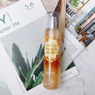 [𝐅𝐞𝐦𝐦𝐢𝐞💝] Xịt thơm nhũ Bath and Body Works - Warm Vanilla Sugar Shimmer 💘Chính Hãng💘