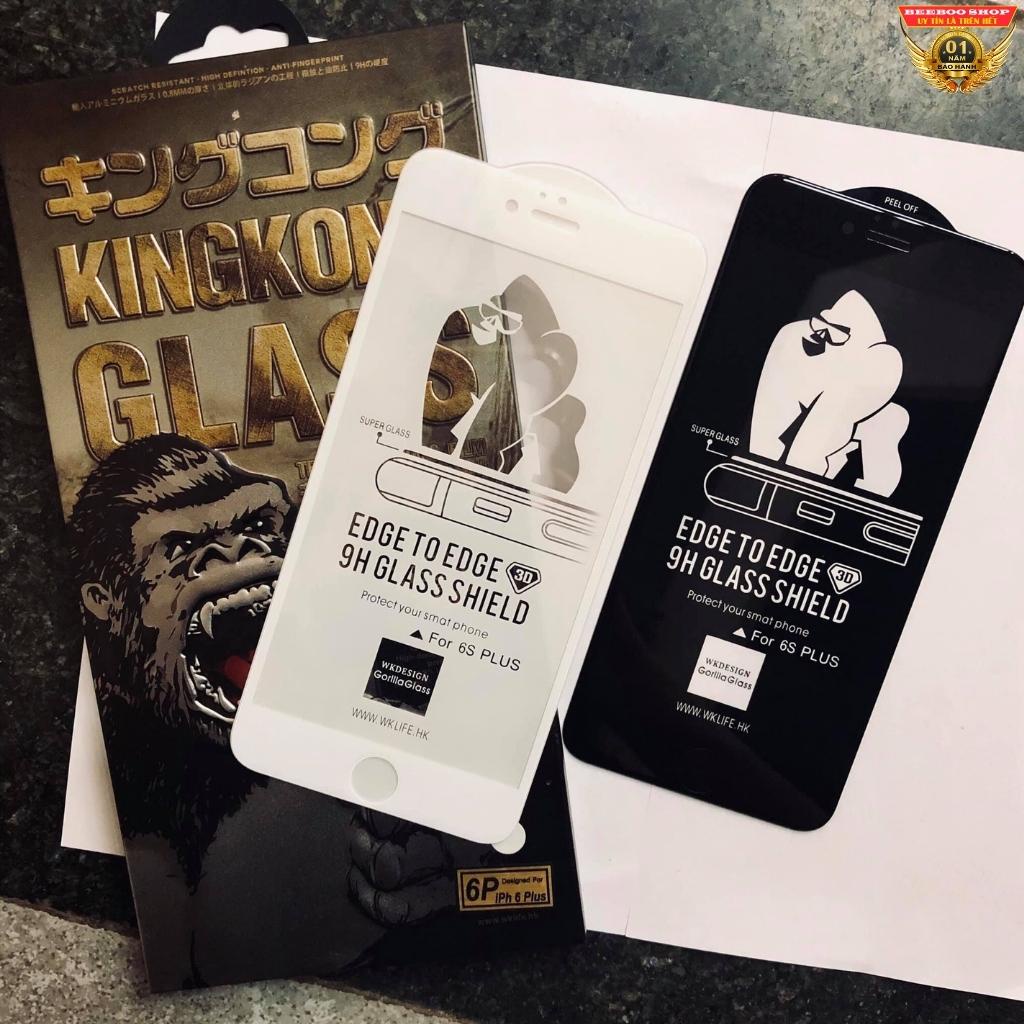 Cường lực kingkong iphone 13 Pro Max 12 Pro Max 11 Pro Max Xs Max X Xr 7 Plus 8 Plus - Full màn hình WK 3D bóng