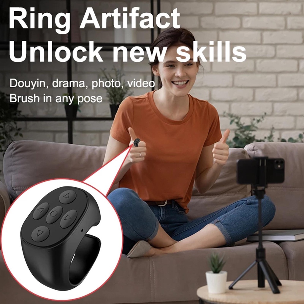 Nhẫn Tik Tok Điều Khiển Từ Xa Bluetooth L3P3 Hỗ Trợ Chụp Ảnh Selfie