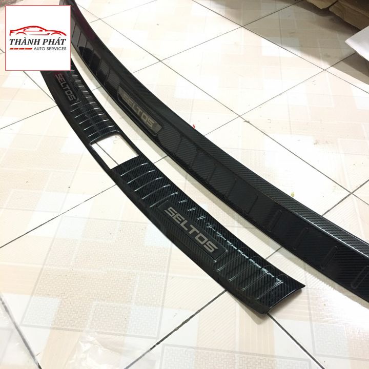 SELTOS, Chống Trầy Cốp, Ốp cốp Xe Kia Seltos 2020 2021 2022mẫu Carbon Cao Cấp
