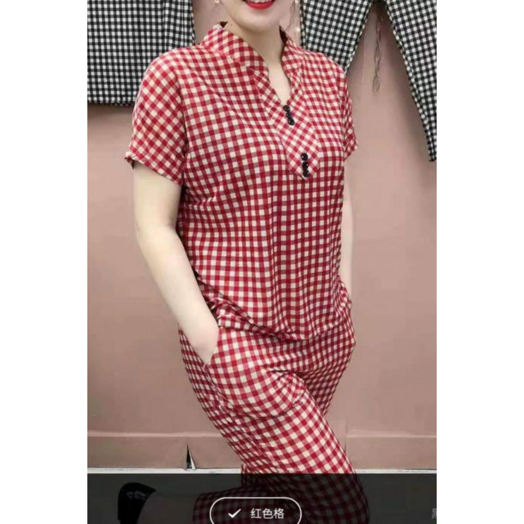 Set Bộ Đồ Nữ Cao Cấp, Chất Đũi Mềm Mát Áo Tay Lỡ Quần Dài Phong Cách Trẻ T