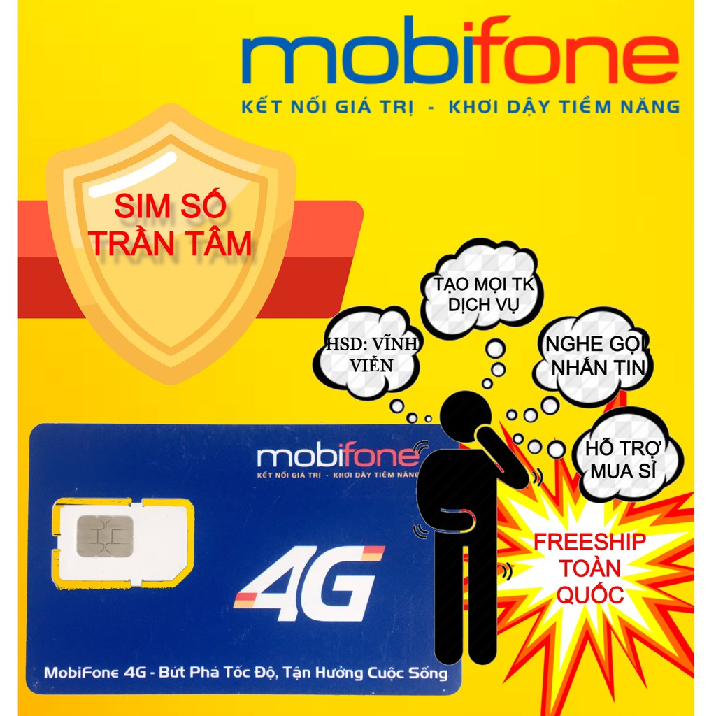 Sim Mobiphone tạo Facebook, Zalo, Shopee, Laza,... Nghe gọi vào mạng 4G thời hạn sử dụng vĩnh viễn