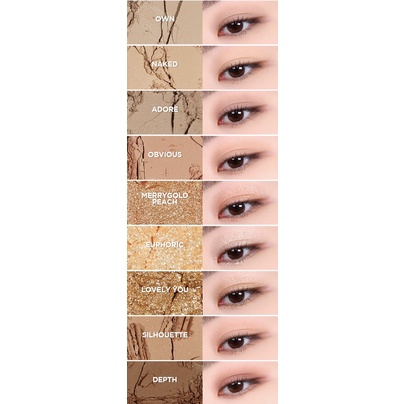 Bảng phấn mắt 9 màu lâu trôi KLAVUU Easy Mood Maker Shadow Palette 10g